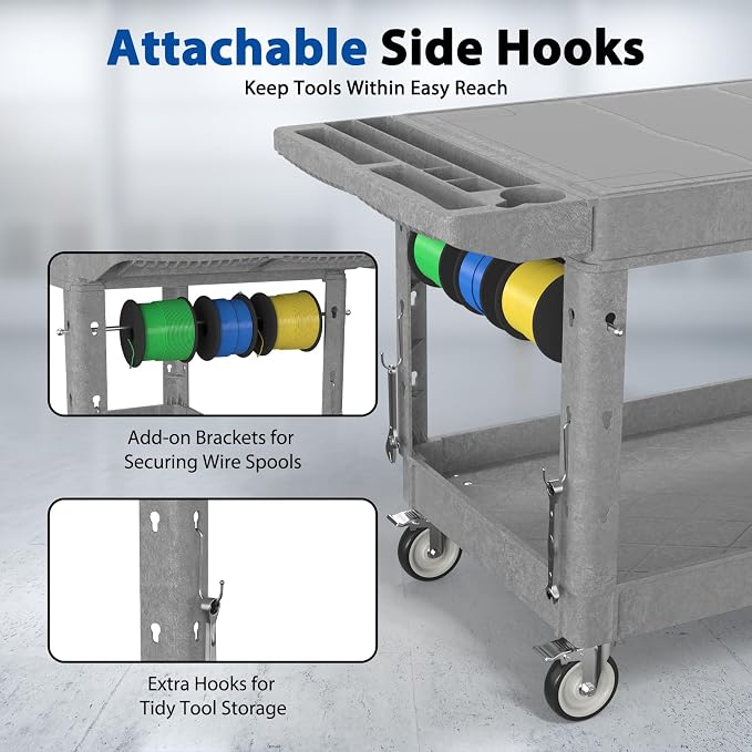 Heavy Duty Flat Top Utility Cart - Image 2