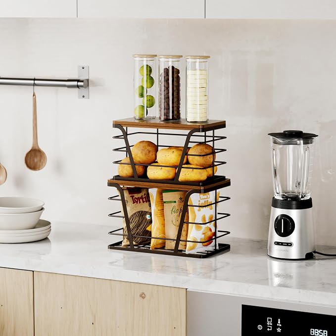 2 Pack Stackable Kitchen Organization, Counter Organizers and Pantry - Image 9