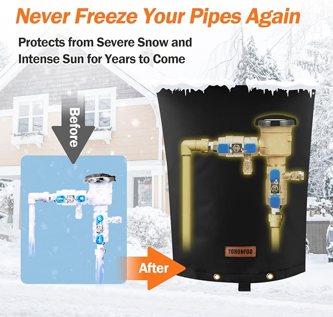 Backflow Preventer Pipe Insulation Cover - Image 3