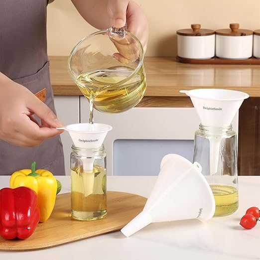 Plastic Kitchen Funnel Set of 3, Round Kitchen Funnels - Image 6