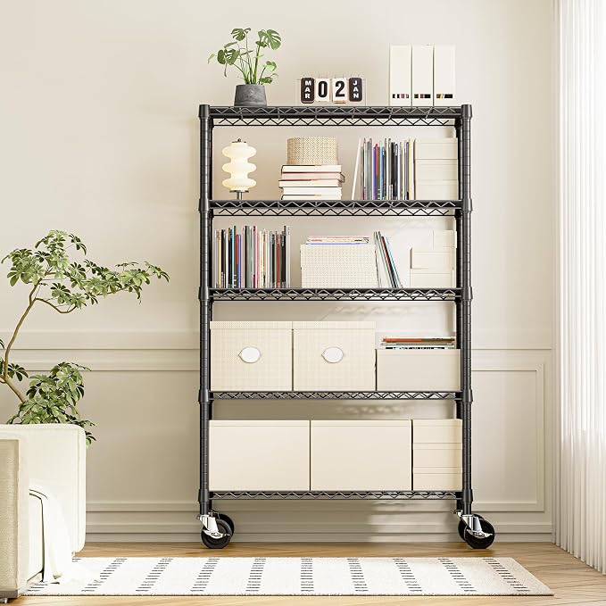 IZEUK 5-Tier Adjustable Heavy Duty Steel Wire Shelving Unit - Image 7