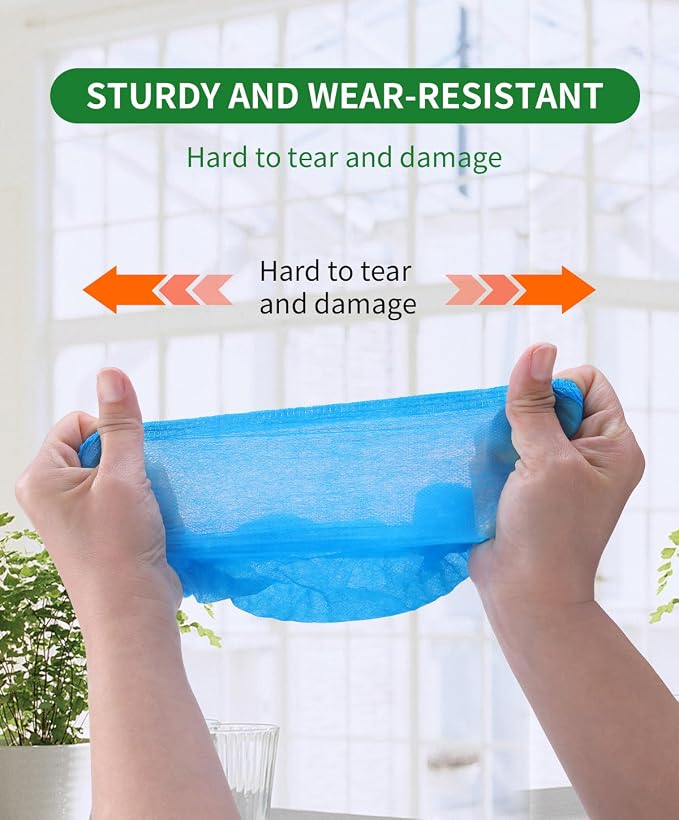 200Pcs Non-Woven Shoe Covers Disposable Non Slip - Image 3