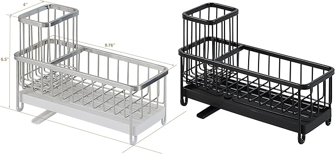 SunnyPoint Never Rust Stainless Utensil, Sink Cleaning Tools Holder - Image 4