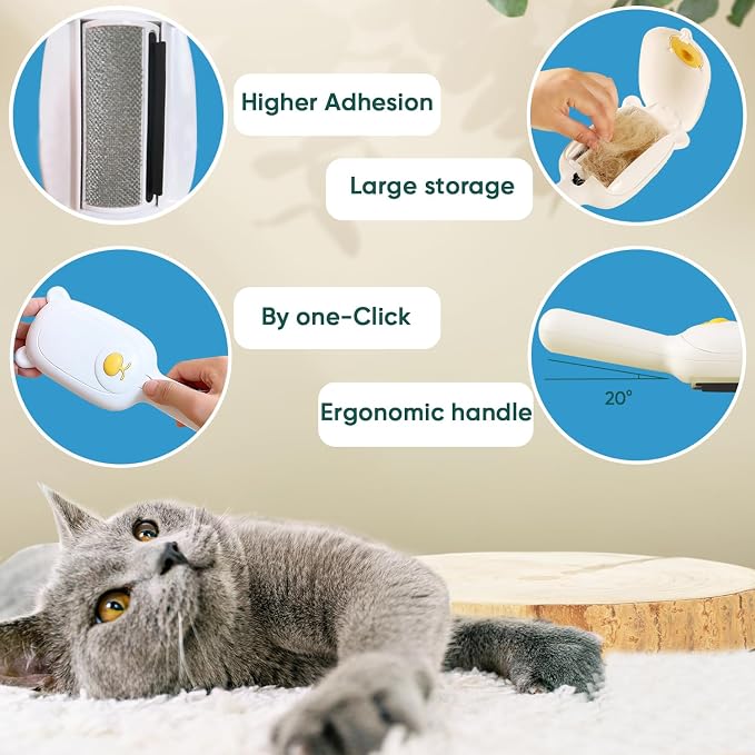 Pet Hair Remover Roller Compact Cat/Dog Hair Remover Deep Clean Convenient to - Image 4