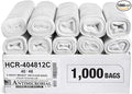 Aluf Plastics High Density Trash Bags, 45 Gallon, 12 Micron, by AlufPlastics