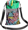 Mesh Clothespin Bag with Hooks Hanging Clothes Pin Bag with Drawstring Closure by AFUOWER