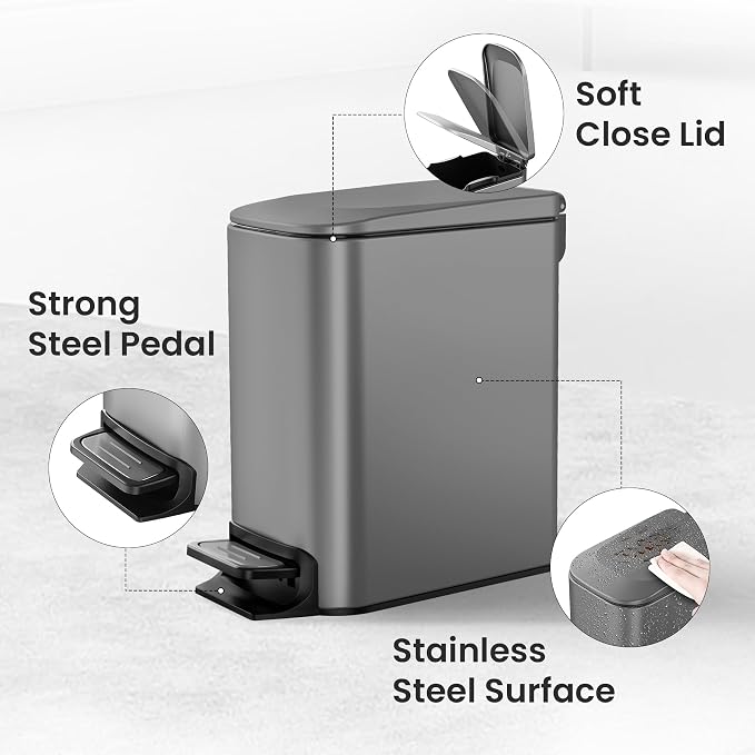 Cesun Small Bathroom Trash Can - Image 4