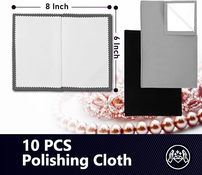 XIAOXINGYUN 10 PCS Silver polishing Cloth, Jewelry Cleaning Cloth - Image 5