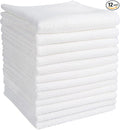 AIDEA Microfiber Cleaning Cloth 12PK, Dish Cloths White, Strong Water Absorption by AIDEAHOME