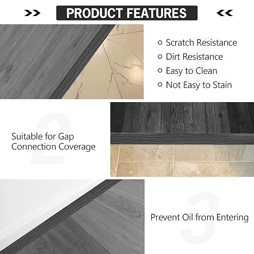 20Ft Floor Transition Strip Self Adhesive Vinyl Cover Floor Strip Flat Divider - Image 6