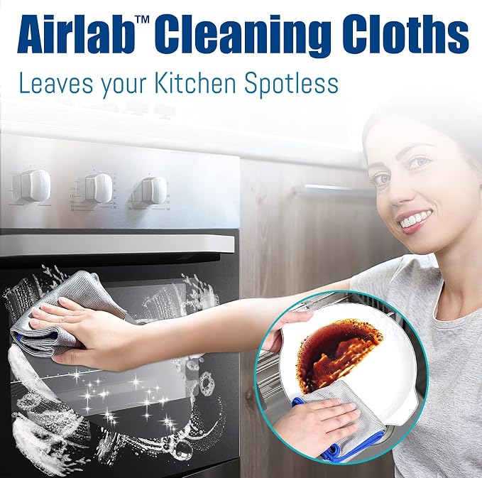 Streak Free Miracle Cleaning Cloth Easy Clean Pack of 8-12" x 16" Microfiber - Image 6