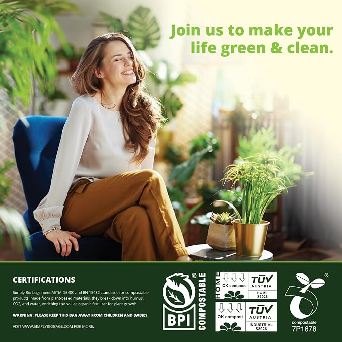 Simply Bio 3 Gallon Compostable Trash Bags Liners - Image 5