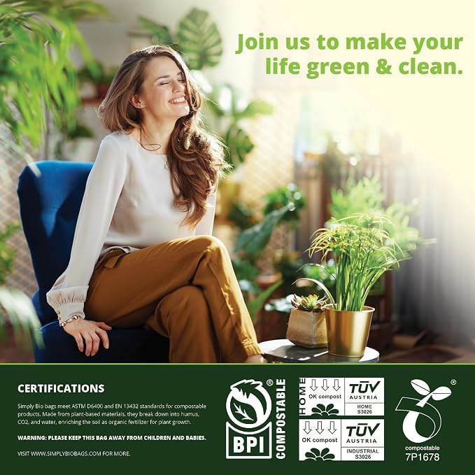 Simply Bio 3 Gallon Compostable Trash Bags Liners - Image 6