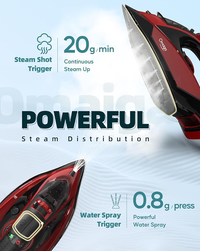Cordless Iron for Clothes - 1500W Steam Iron - Image 3