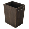 Trash Can Wastebasket Wood Garbage Container Bin by OYEAL
