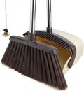 Broom and Dustpan Set with Long Handle, Heavy Dust Broom and Dustpan Combo by XXFLOWER
