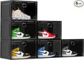 KEFA XL Shoe Storage Box Organizer, 6 Pack Shoe Boxes Clear Plastic Stackable by KEFA