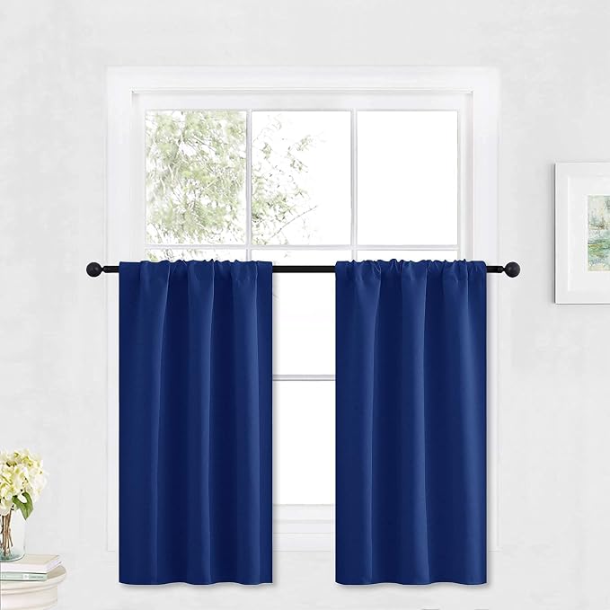 RYB HOME Blackout Curtains Small Window Decor Energy Efficiency Drapes by RYBHOME