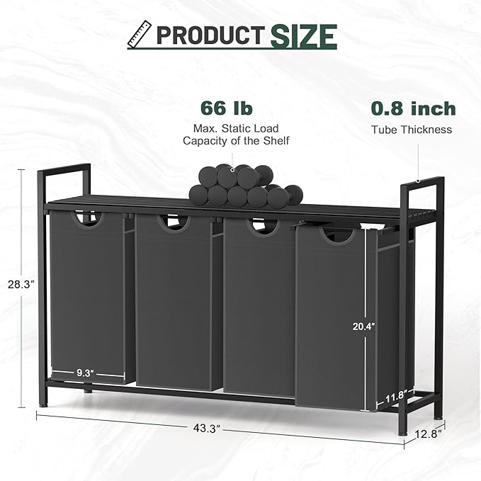 Laundry Hamper, Laundry Sorter - Image 6
