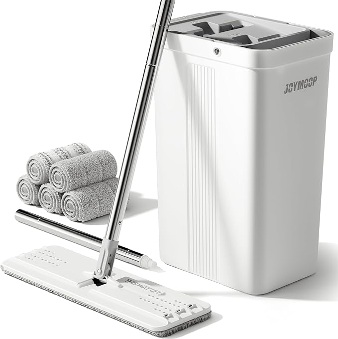 JOYMOOP Mop and Bucket with Wringer Set, Wet Dry Mops by JOYMOOP