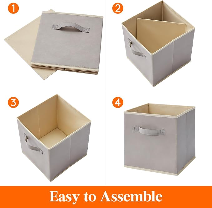 Lifewit 13 Inch Storage Cubes, 10 Packs Cube Storage Bins, Foldable Fabric Bins - Image 4