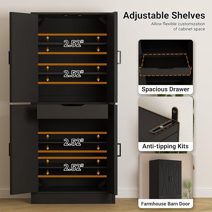 Unikito Kitchen Pantry Cabinet - Image 4