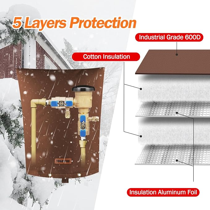 TOHONFOO Backflow Preventer Pipe Insulation Cover - Image 5