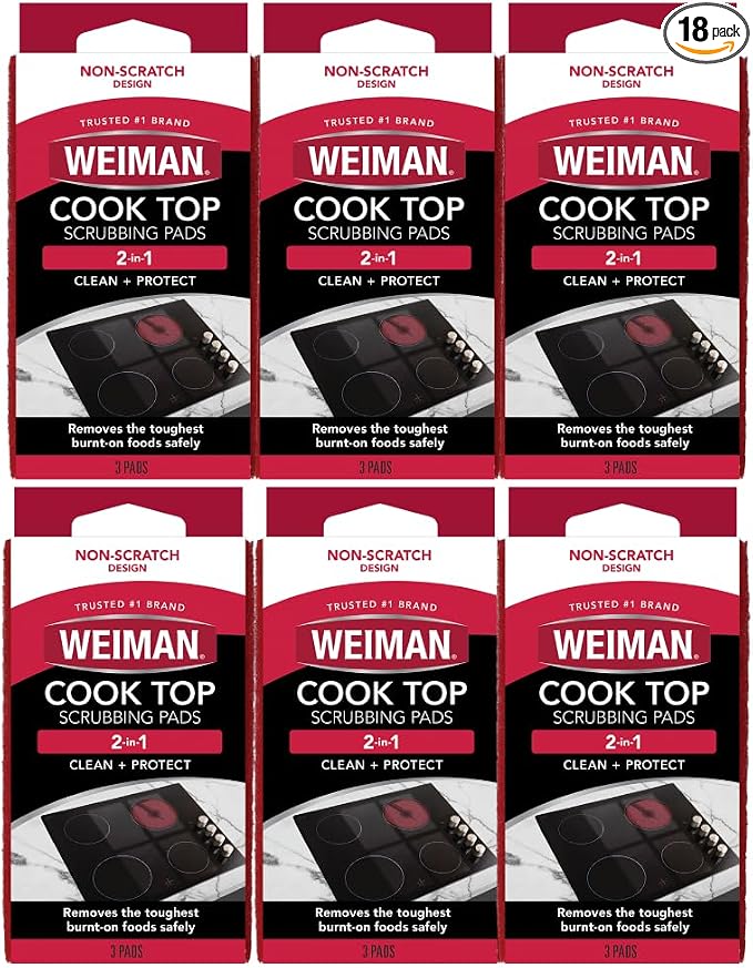 Weiman Products Cook Top Scrubbing Pad, 6 Per Case by Weiman