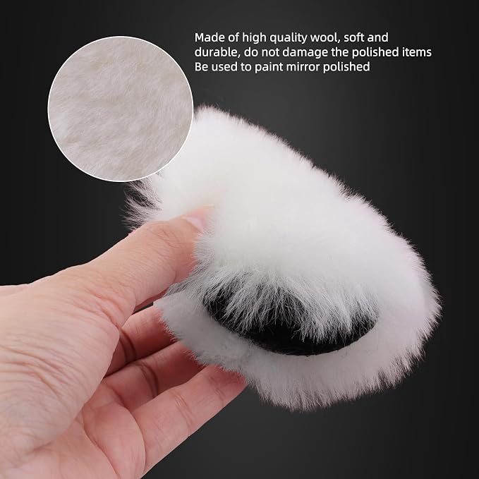 Wool Buffing Polishing Pad, SPTA 3 Inch Lambwool Wool Buffing polishing Pads - Image 4