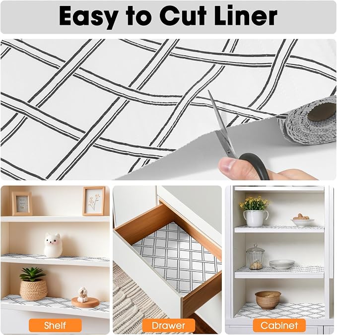 Drawer and Shelf Liner for Kitchen Cabinets Non-Adhesive, Non-Slip Cabinet - Image 4