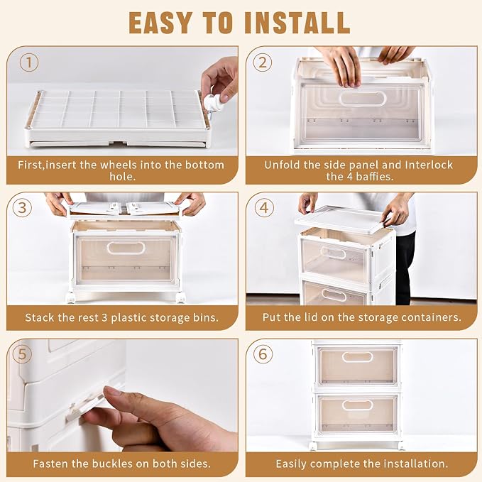 4-Tier Stackable Storage Bins - Image 7