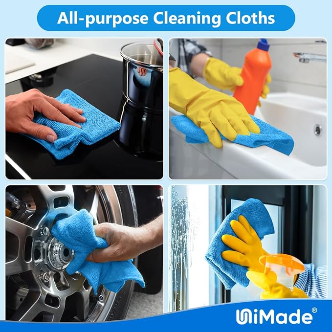 Shop Towel Rag, 200 Pack Reusable Rags Bulk Microfiber Cleaning Cloth Lint Free - Image 7