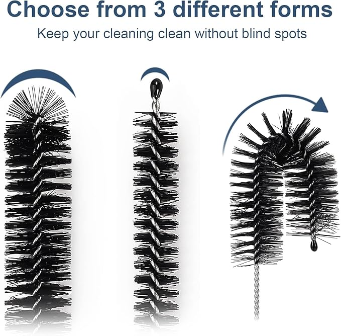Straw Cleaner Brush Set, 12 Pieces Botthle Cleaning Brush and Nylon Tube Brush - Image 3