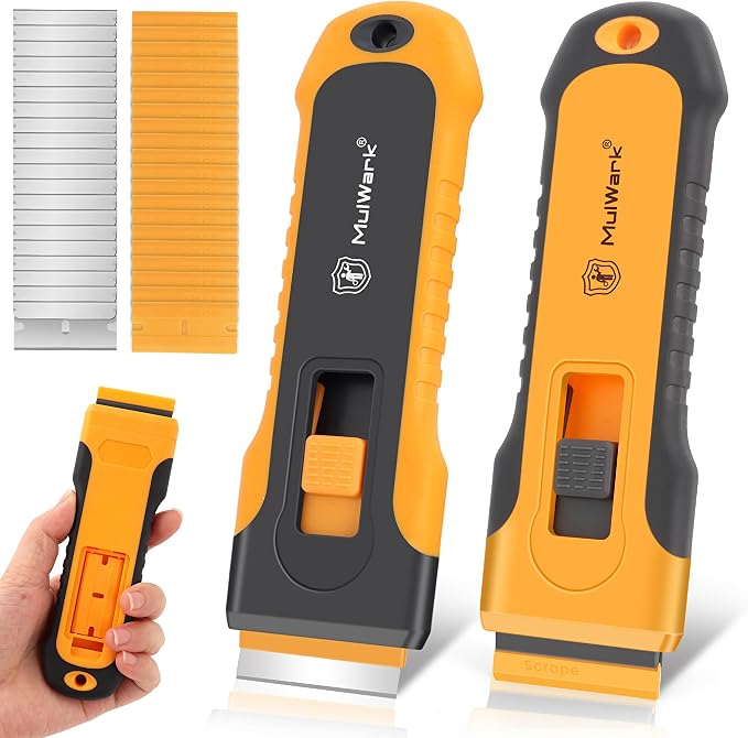 MulWark Razor Blade Scraper, 2 Pack Razor Scraper Tool by MULWARK