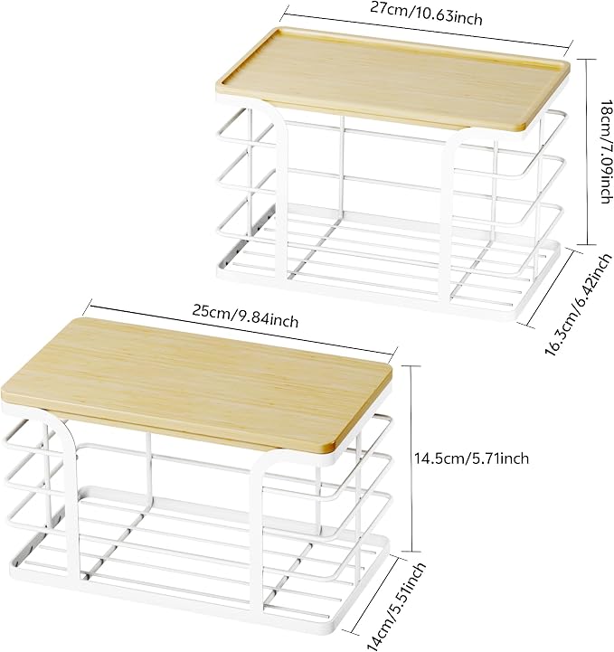 2 Pack Stackable Storage Kitchen Laundry Pantry Organizers, Trash Bag Holder - Image 3