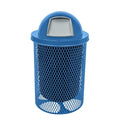 COATEDOUTDOORFURNITURE RDT-TXTLBL Heavy Duty 32 Gallon Round Trash Receptacle by CoatedOutdoorFurniture
