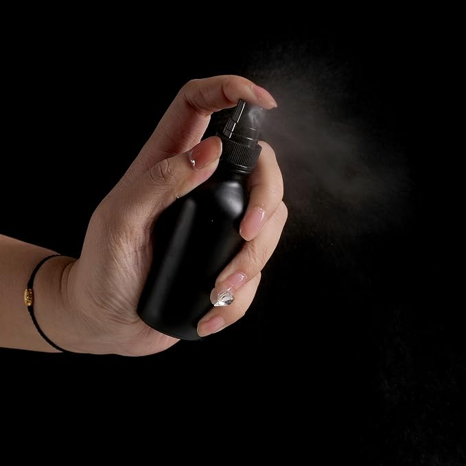 Frosted Black Glass Small Spray Bottle 2 oz 24 Packs, Fine Mist Sprayer Small - Image 6