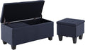 Set of 3 Hinged Storage Ottoman, End of Bed Bedroom Bench Window Bench by TASSULLO