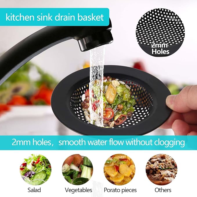 3 PCS Kitchen Sink Stopper Strainer, Anti-Clogging Stainless Steel Sink - Image 4