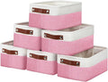 DULLEMELO Small Storage Baskets 6 Pack, Fabric Collapsible Gift Storage Baskets by DULLEMELO