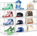10 Pack Acrylic Shoe Storage Box Clear Plastic Stackable Acrylic Display Case by EDSFAM