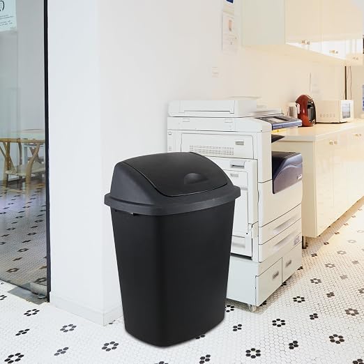 18 Gallon /70 L Swing Lid Large Garbage Bins, Commercial Grade Plastic Trash - Image 5