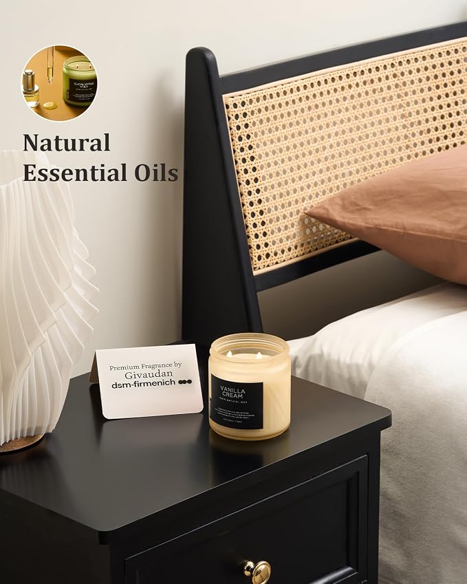 M&SENSE Vanilla Soy Candles, Medium 2 Wick 11.6oz 70 Hours Burning Time - Image 6