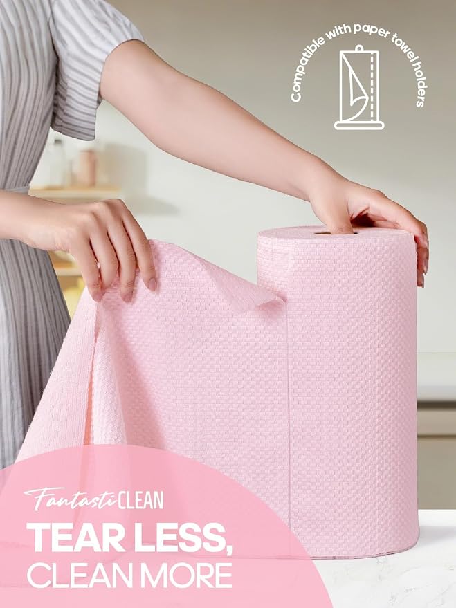 Fantasticlean Large Tear-Away Microfiber Cleaning Cloth Roll - Image 2