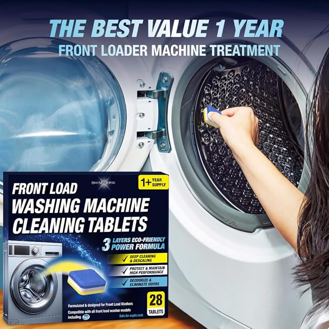 Washing Machine Cleaner Tablets Front Loader 28 Pack & Dishwasher Cleaner - Image 6