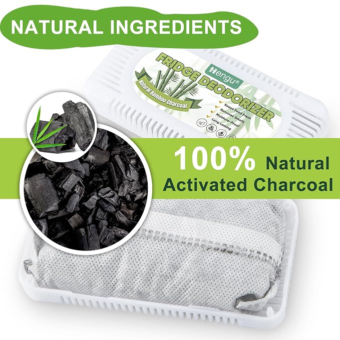 Hengu Fridge Deodorizer, Fridge Odor Eliminator Natural Activated Charcoal More - Image 4