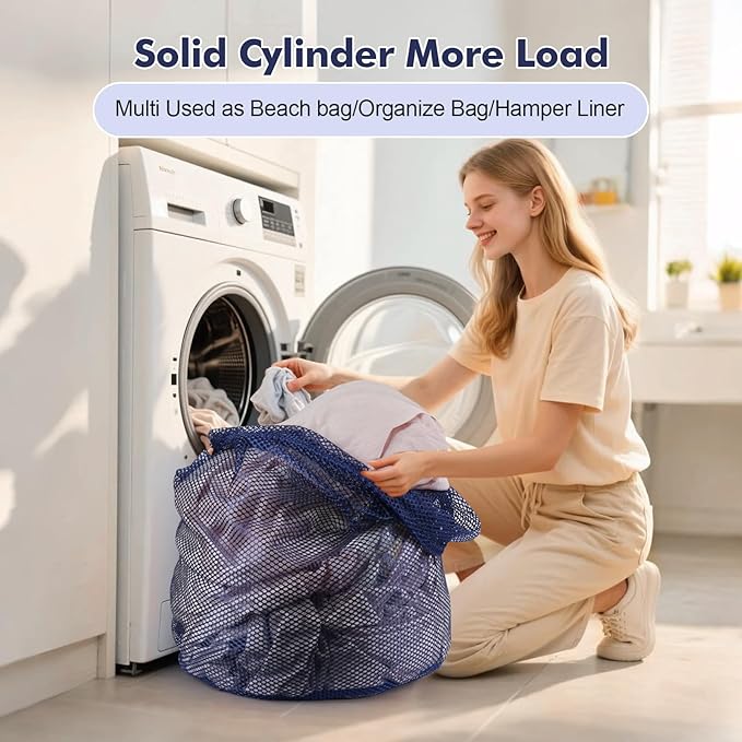 3Pcs Mesh Laundry Bags Washing Machine Mesh Wash Bags Jumbo - Image 3