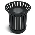 8Gallon/30L Commercial Outdoor & Indoor Metal Trash Can, Outdoor Slatted Trash by Unknown