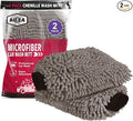 AIDEA Car Wash Mitt Microfiber-2Pack, Scratch-Free& Lint-Free, Premium Chenille by AIDEAHOME