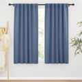 RYB HOME Privacy Window Curtain 63 inches 2 Panels Set, Solid Room Darkening by RYBHOME